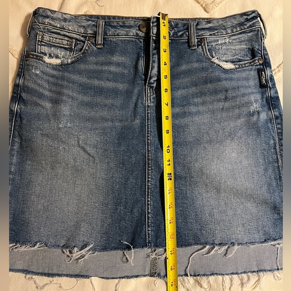 Silver Denim Skirt - Picture 6 of 7